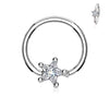 WildKlass Prong Set Star CZ Captive Rings 316L Surgical Steel-WildKlass Jewelry