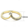 WildKlass Stainless Steel Ring IP Gold Women AAA Grade CZ Clear-WildKlass Jewelry