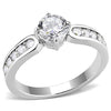 WildKlass Stainless Steel Ring High Polished Women AAA Grade CZ Clear-WildKlass Jewelry