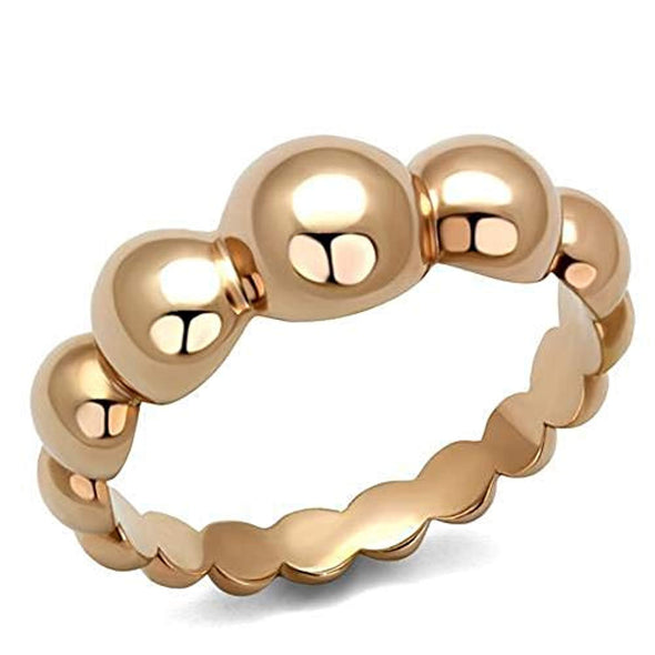 WildKlass Stainless Steel Ring IP Rose Gold Women-WildKlass Jewelry