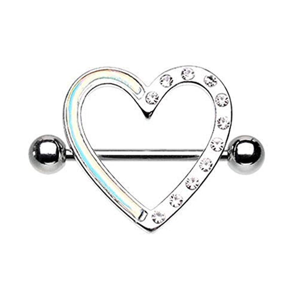 Illuminating Heart WildKlass Nipple Shield Ring-WildKlass Jewelry