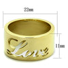 WildKlass Stainless Steel Ring IP Gold Women-WildKlass Jewelry