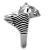 WildKlass Stainless Steel Ring High Polished (no Plating) Men Epoxy Jet-WildKlass Jewelry