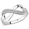 WildKlass Stainless Steel Ring High Polished Women AAA Grade CZ Clear-WildKlass Jewelry