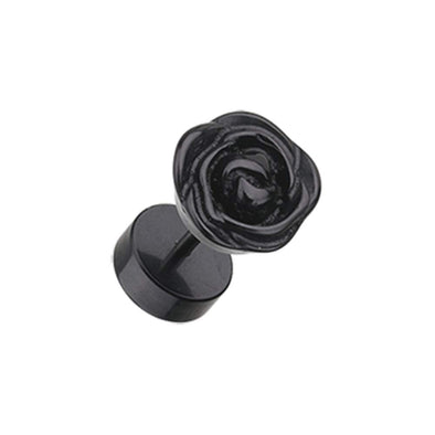 Rose Blossom Acrylic Fake WildKlass Plug-WildKlass Jewelry