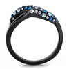 WildKlass Stainless Steel Ring IP Women Top Grade Crystal Multi Color-WildKlass Jewelry