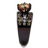 WildKlass Stainless Steel Ring IP Dark Brown (IP Coffee) Women AAA Grade CZ Champagne-WildKlass Jewelry