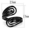 WildKlass Stainless Steel Ring IP Black Women-WildKlass Jewelry