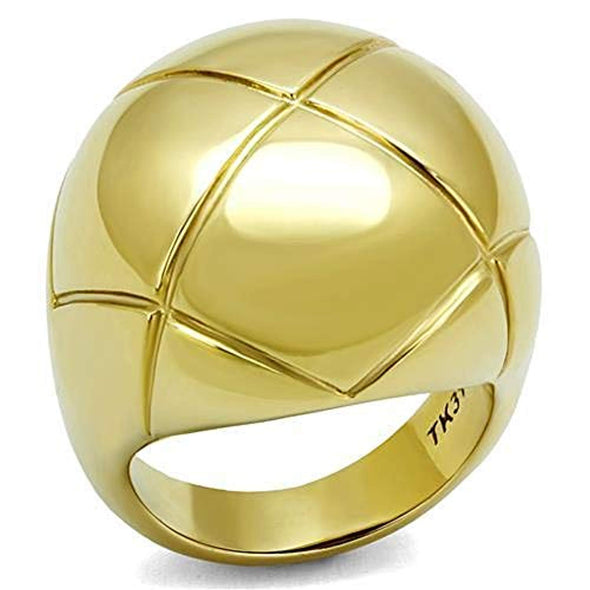 WildKlass Stainless Steel Ring IP Gold Women-WildKlass Jewelry
