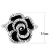 WildKlass Stainless Steel Ring No Plating Women Top Grade Crystal Clear-WildKlass Jewelry