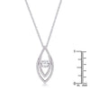 WildKlass 1.75Ct Rhodium Plated Contemporary Elliptical Dancing CZ Pendant-WildKlass Jewelry
