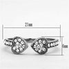 WildKlass Stainless Promise Steel Ring High Polished (no Plating) Women Top Grade Crystal Clear-WildKlass Jewelry