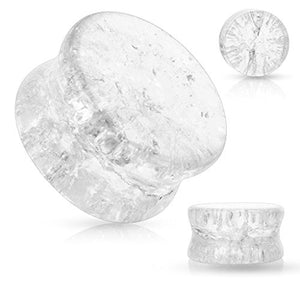 Shattered Glass Double Flared Saddle WildKlass Plugs-WildKlass Jewelry