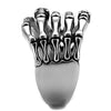 WildKlass Stainless Steel Ring High Polished Men Epoxy Jet-WildKlass Jewelry