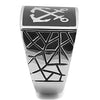 WildKlass Stainless Steel Ring High Polished Men Epoxy Jet-WildKlass Jewelry