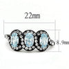 WildKlass Stainless Steel Ring IP Women AAA Grade CZ Sea Blue-WildKlass Jewelry