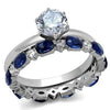 WildKlass Stainless Steel Ring High Polished Women AAA Grade CZ Clear-WildKlass Jewelry