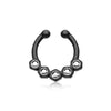 Colorline Hexa Gemina Sparkle WildKlass Fake Septum Clip-On Ring-WildKlass Jewelry