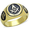 WildKlass Stainless Steel Ring IP Gold Men-WildKlass Jewelry
