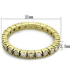 WildKlass Stainless Steel Ring IP Gold Women AAA Grade CZ Clear-WildKlass Jewelry