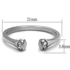 WildKlass Stainless Steel Ring High Polished (no Plating) Women Top Grade Crystal Clear-WildKlass Jewelry