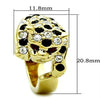 WildKlass Stainless Steel Animals Ring IP Gold Women Top Grade Crystal Multi Color-WildKlass Jewelry