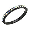 WildKlass Stainless Steel Ring IP Women Top Grade Crystal Aurora Borealis (Rainbow Effect)-WildKlass Jewelry