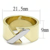 WildKlass Stainless Steel Ring Two-Tone IP Gold Women-WildKlass Jewelry