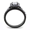 WildKlass Stainless Steel Ring IP Women AAA Grade CZ Clear-WildKlass Jewelry