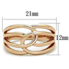 WildKlass Stainless Steel Ring IP Rose Gold Women-WildKlass Jewelry
