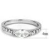 WildKlass Stainless Steel Ring No Plating Women AAA Grade CZ Clear-WildKlass Jewelry