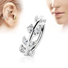 WildKlass CZ Paved Vine Top 316L Surgical Steel Nose, Cartilage Hoop Rings-WildKlass Jewelry