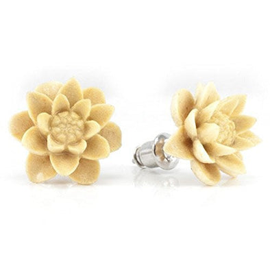 Water Lily Gentawas WildKlass Makerpin Earring Studs-WildKlass Jewelry