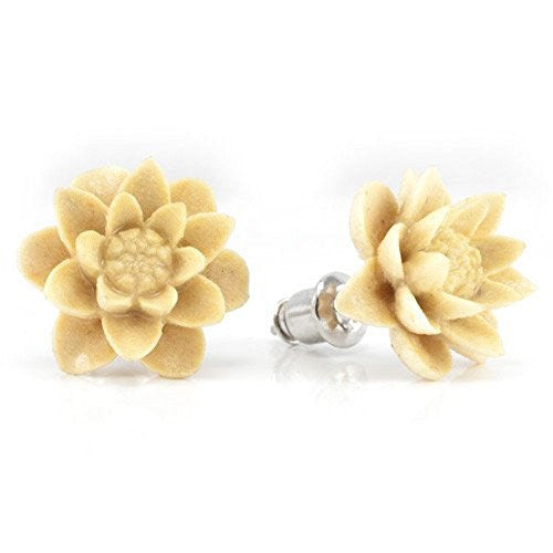 Water Lily Gentawas WildKlass Makerpin Earring Studs-WildKlass Jewelry