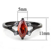 WildKlass Stainless Steel Ring IP Women AAA Grade CZ Garnet-WildKlass Jewelry