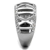 WildKlass Stainless Steel Ring High Polished Women Top Grade Crystal Clear-WildKlass Jewelry