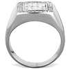 WildKlass Stainless Steel Ring High Polished (no Plating) Men AAA Grade CZ Clear-WildKlass Jewelry
