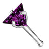 Triangle CZ Top 316L Surgical Steel WildKlass Nose Bone Stud Rings-WildKlass Jewelry