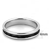 WildKlass Stainless Steel Ring Two-Tone IP Black Women-WildKlass Jewelry