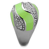 WildKlass Stainless Steel Ring High Polished (no Plating) Women Top Grade Crystal Clear-WildKlass Jewelry