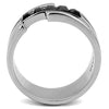 WildKlass Stainless Steel Ring High Polished Men Top Grade Crystal Jet-WildKlass Jewelry