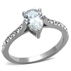 WildKlass Stainless Steel Western Ring High Polished (no Plating) Women AAA Grade CZ Clear-WildKlass Jewelry