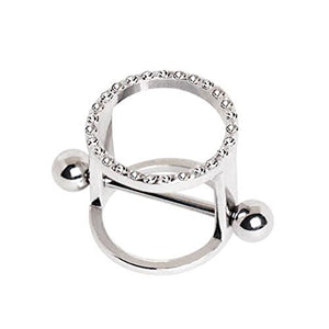 316L Stainless Steel Show Girls Jeweled Cylinder WildKlass Nipple Jewelry-WildKlass Jewelry
