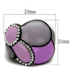 WildKlass Stainless Steel Ring IP Women Top Grade Crystal Clear-WildKlass Jewelry