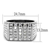 WildKlass Stainless Steel Ring High Polished (no Plating) Men Top Grade Crystal Clear-WildKlass Jewelry