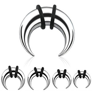 C-shape 316L Surgical Stainless Steel WildKlass Tapers (Sold as a Pair)-WildKlass Jewelry