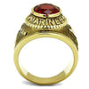 WildKlass Stainless Steel Marines Ring IP Gold Men Synthetic Siam-WildKlass Jewelry