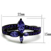 WildKlass Stainless Steel Ring IP Women Top Grade Crystal Tanzanite-WildKlass Jewelry