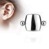 WildKlass Plain Shield Helix, Ear Cartilage Cuff Barbell 316L Surgical Steel-WildKlass Jewelry