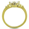 WildKlass Stainless Steel Ring IP Gold Women AAA Grade CZ Clear-WildKlass Jewelry
